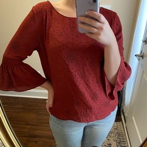 ANN TAYLOR FACTORY pattern blouse